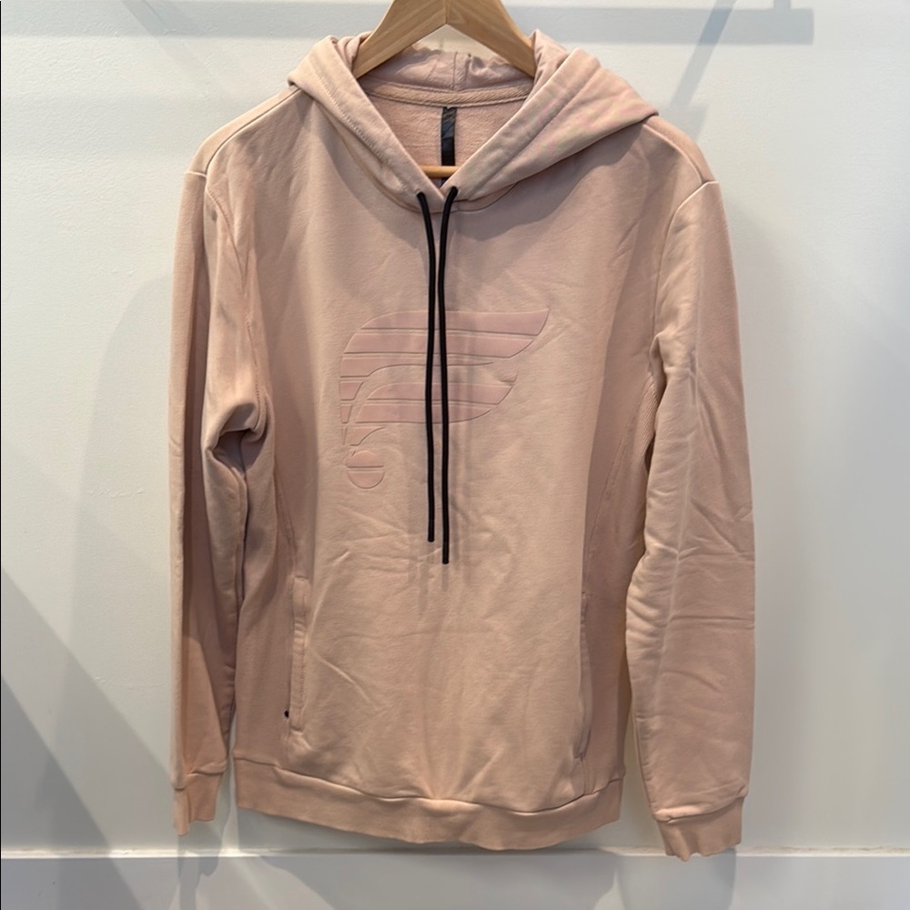Fabletics - court side hoodie - Peach Hoodie with Black Drawstrings